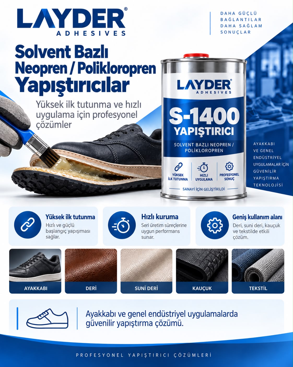 Solvent Bazlı Neopren / Polikloropren Yapıştırıcılar